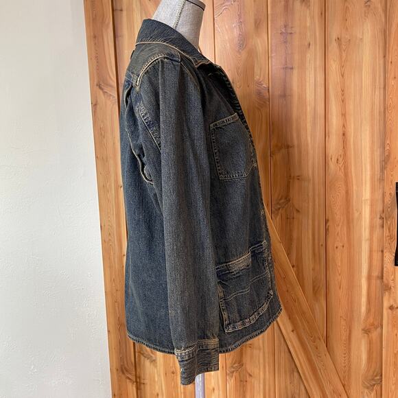 Duluth Trading Co Button Denim Shacket size M - Picture 3 of 10